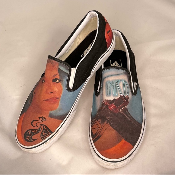 Vans Men’s “Inked” Tattoo Slip-On Sneakers Size 11.5 - Picture 10 of 10